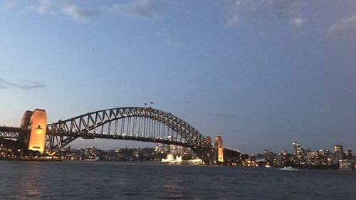 The day kicked off with the flag raising at Sydney Harbour Bridge. (Twitter: @BillieKayWWE)