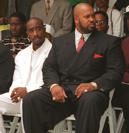 Rapper Tupac Shakur and Death Row Records chairman Suge Knight.