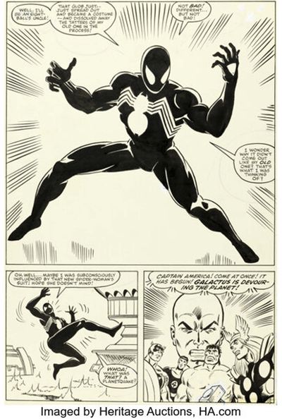 Artwork of page from 1984 Spider-Man comic book
