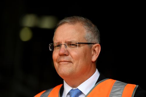 Prime Minister Scott Morrison visits the Downer EDI Rail Auburn Maintenance Centre in Sydney today.