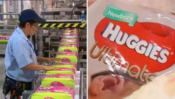 Huggies Nappies production Asia move Sydney closure