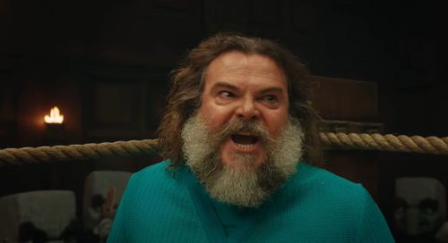 Jack Black says "chicken jockey" in A Minecraft Movie