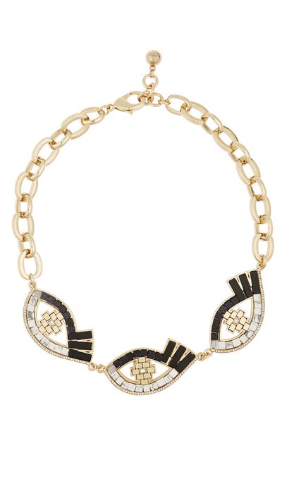 <p><a href="http://www.net-a-porter.com/product/572285/Lulu_Frost/lumen-gold-plated-multi-stone-necklace" target="_blank">Lumen gold-plated Multi-stone necklace, $421.23, Lulu Frost at net-a-porter.com</a></p>