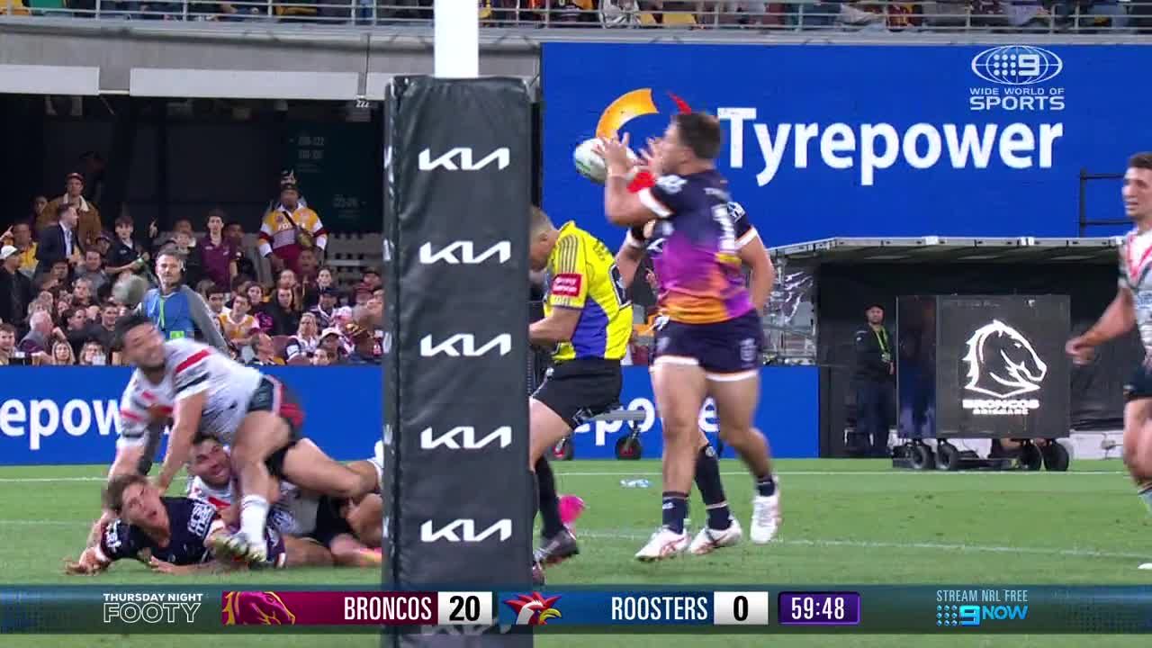 Broncos coach Kevin Walters explodes as referee accidentally stops certain try