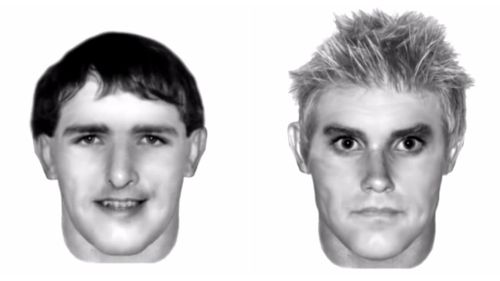 Police released these images of two men they wished to speak to over the attack. (Queensland Police)