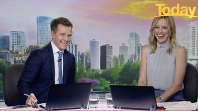 David Campbell and Ally Langdon were left in stitches over the kids' antics.