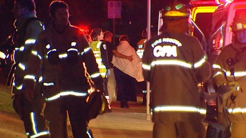 The fire unfolded about 11pm on Seaview Road in Frankston. (9NEWS)