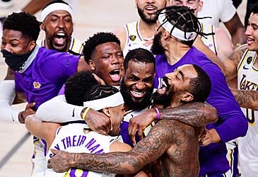 The Lakers are tied with which team for the record for NBA championships with 17?