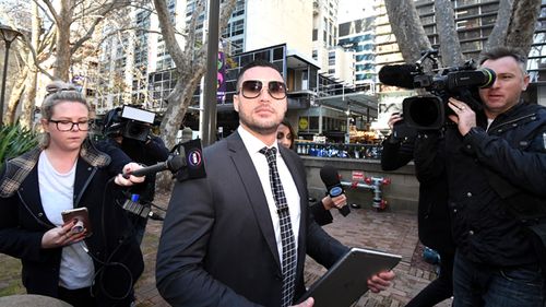 Salim Mehajer arrives at Central Local Court, Sydney on June 14 (AAP)