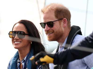 SYDNEY, AUSTRALIA - APRIL 17: Prince Harry, Duke of Sussex and Meghan, Duchess of Sussex sail on Sydney Harbour with members of Invictus Australia on April 17, 2026 in Sydney, Australia. The Duke and Duchess of Sussex are on a four-day visit to Australia, with engagements across Melbourne, Canberra and Sydney. (Photo by Cameron Spencer/Getty Images)