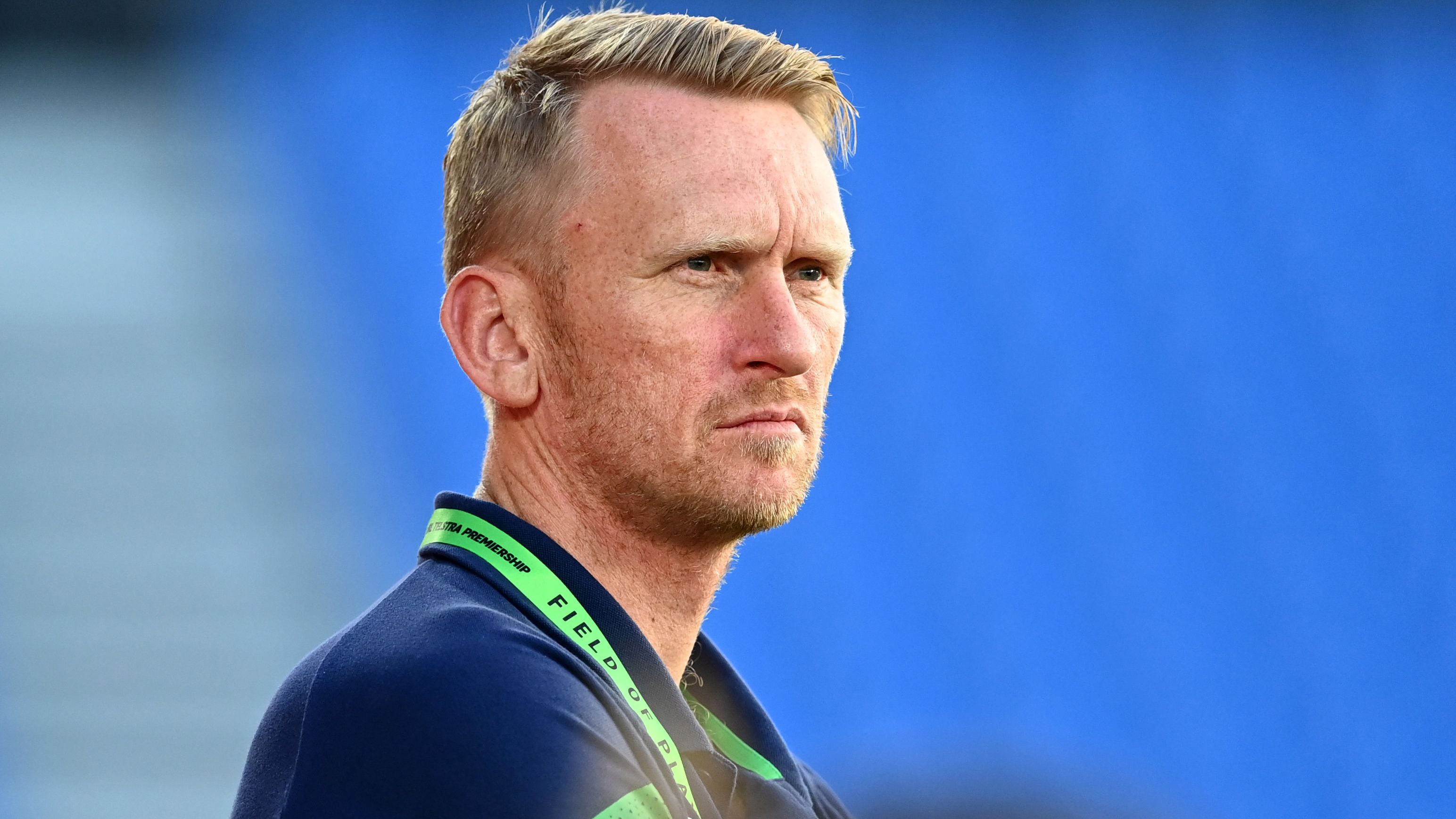 Warriors coach Andrew Webster looks on ahead of the NRL trial match between New Zealand Warriors and Wests Tigers at Mt Smart Stadium on February 09, 2023 in Auckland, New Zealand. (Photo by Hannah Peters/Getty Images)