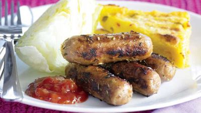 <strong>Chipolata with grilled polenta</strong>