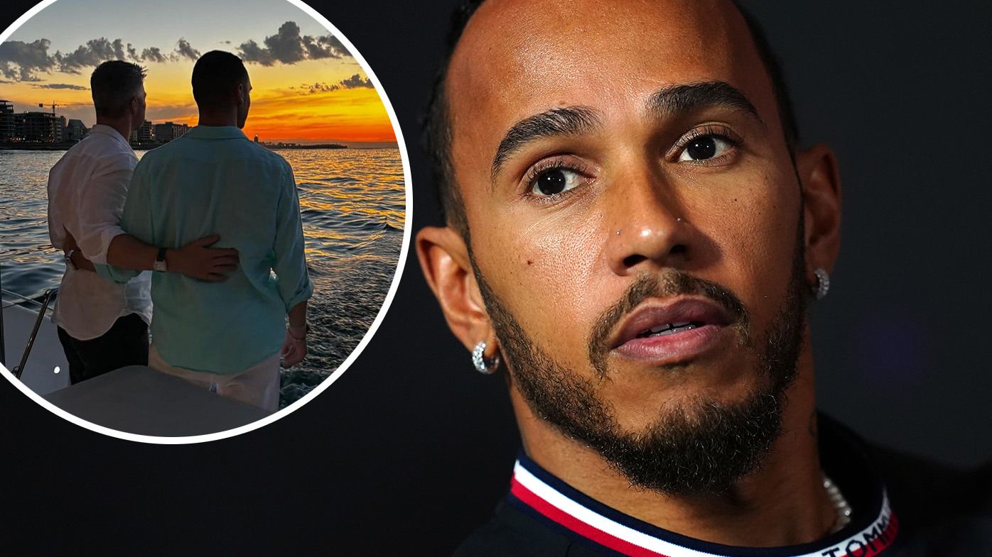 Lewis Hamilton with the photo Ralf Schumacher posted to instagram when he came out.