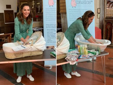 The Duchess of Cambridge at a private visit to Baby Basics West Norfolk in May.