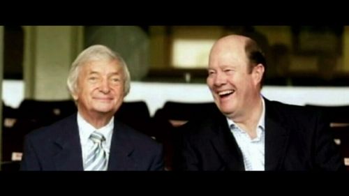 Much-missed: The late Richie Benaud and Tony Greig.