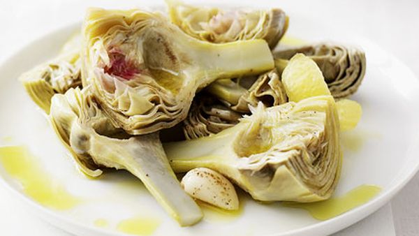 Braised artichokes