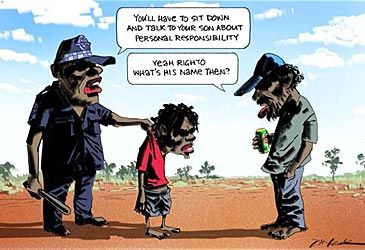 When was Bill Leak accused of racism for this depiction of an Indigenous father?