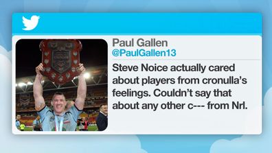 Cronulla Sharks and NSW Blues captain Paul Gallen has been heavily punished for a tweet abusing the heads of the NRL. However, he is not the only high-profile sports star to lose his cool online. Look through our gallery to see some of the biggest fines handed out to sports stars for their Twitter meltdowns. All fine amounts are in Australian dollars.