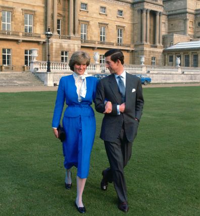 Prince Charles and Princess Diana announce engagement, 1981.