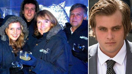 Henri van Breda and the family members he is accused of murdering in 2015.