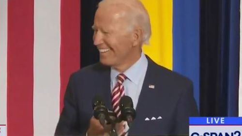 Joe Biden played "Despacito" from his phone to kick off his speech.