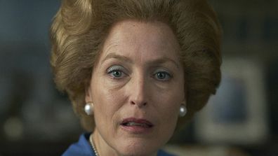 Gillian Anderson as Margaret Thatcher in The Crown Season 4.