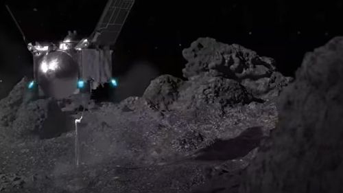 The spacecraft collected material from the surface of the asteroid Bennu.