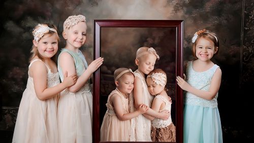 Girls who trumped cancer reunite three years after viral photoshoot