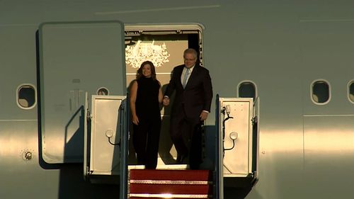 Scot and Jenny Morrison arrive in Washington