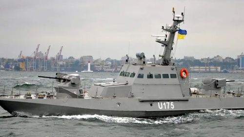 A file photo of one of the Ukrainian patrol boats reportedly seized by the Russian coastguard. (Ukraine Navy).