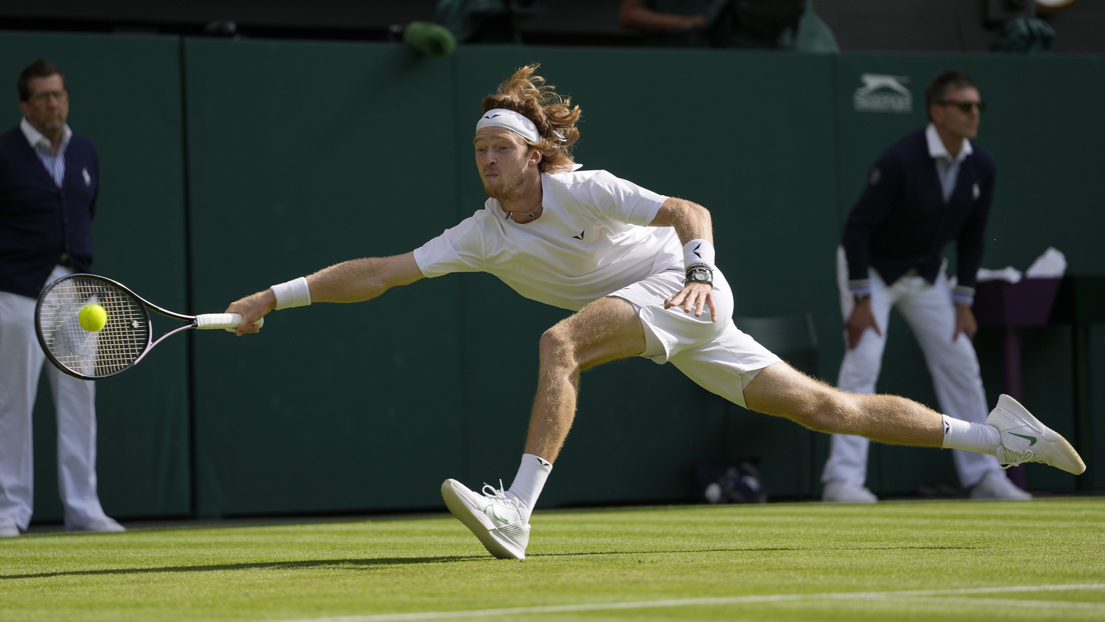 Andrey Rublev returns to Kazakhstan&#x27;s Alexander Bublik with the &quot;most lucky shots ever&quot; by the Russian.