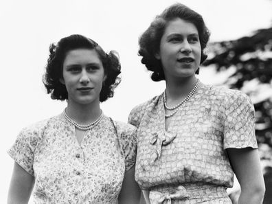 Princess Margaret with Princess Elizabeth.