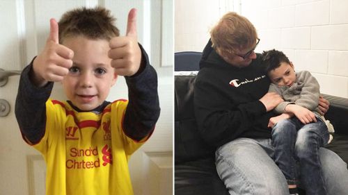 Ed Sheeran surprises dying young fan with a cuddle