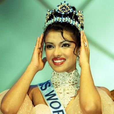 The winner of Miss World 2000, Miss India, Priyanka Chopra, 18, during the Miss World contest at The Millennium Dome in Greenwich.  