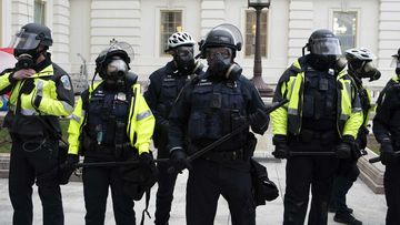 Capitol police in riot gear.
