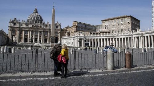 Saint Peter's Square, at the Vatican, after a decree ordering the whole of Italy to be on lockdown to beat the spreading of the novel coronavirus.