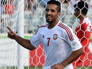 United Arab Emirates score after 14 seconds