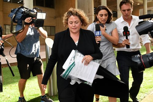 Former NAB executive staffer Rosemary Rogers is accused of accepting bribes during the latter years of her two-decade career at the bank and has been granted strict bail. (AAP Image/Dan Himbrechts)