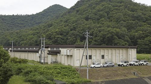 This shows the Hino Kihon firing range of the Ground Self Defense Force, following a deadly shooting in Gifu, central Japan, Wednesday, June 14, 2023. An 18-year-old army trainee shot three fellow soldiers at a firing range on a Japanese army base Wednesday, officials said. (Kyodo News via AP)