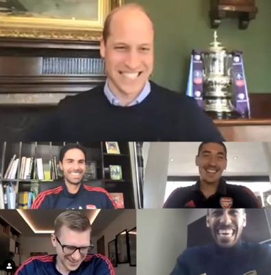 The royal spoke with players about how they support each other's good mental health.