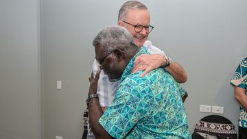 Prime Minister Anthony Albanese and Prime Minister of Solomon Islands Manasseh Damukana Sogavare 