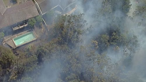 It's understood the fire is a re-ignition of  hazard burns conducted on Thursday. (9NEWS)