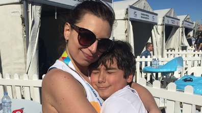 Jo Abi and her son at City2Surf