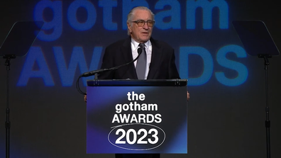 Robert De Niro at the Gotham Awards, introducing the Icon & Creator Tribute to Martin Scorsese's Killers of the Flower Moon