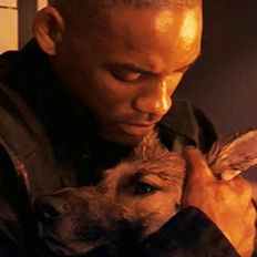 Will Smith in I Am Legend with dog (Warner Bros)