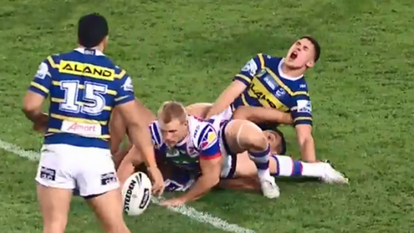 Mitchell Moses injured in Parramatta Eels' horror loss to Newcastle Knights