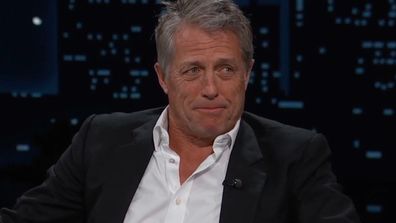 Hugh Grant on the Jimmy Kimmel Live show