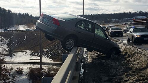 Police said the teen had failed to keep the car within roadway lines. (New Hampshire Police Department).