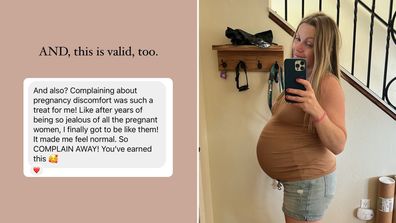 Pregnant Sarah Herron on pregnancy