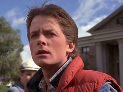 Actor Michael J. Fox in Back To The Future.